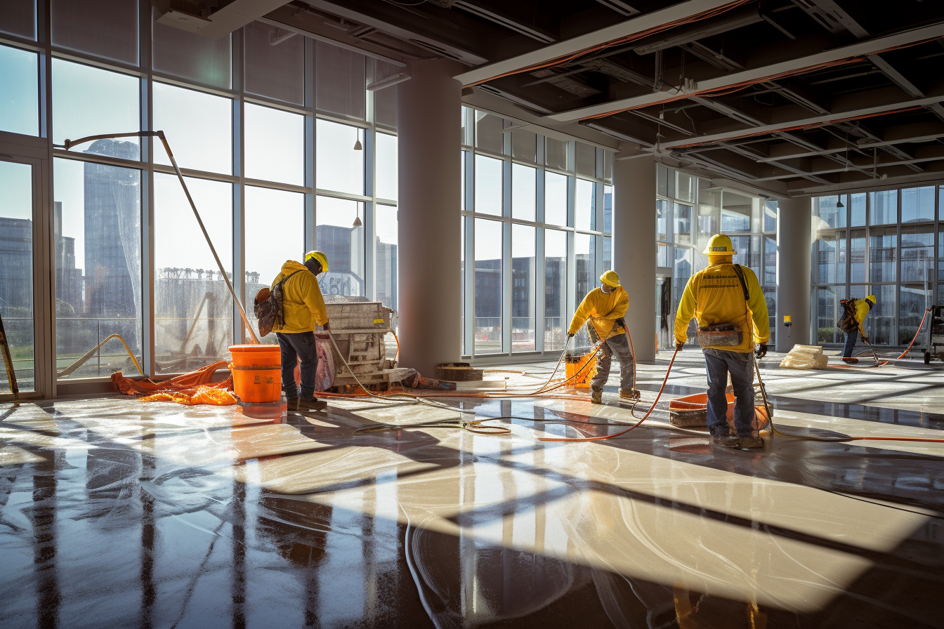 Image of Krispy Klean construction site cleanup crew